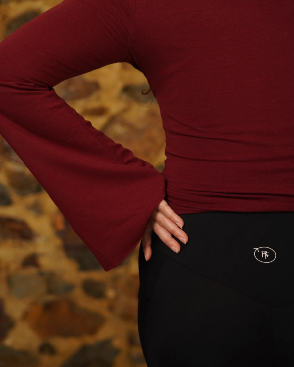 Flared High Waisted Leggings - Image 3